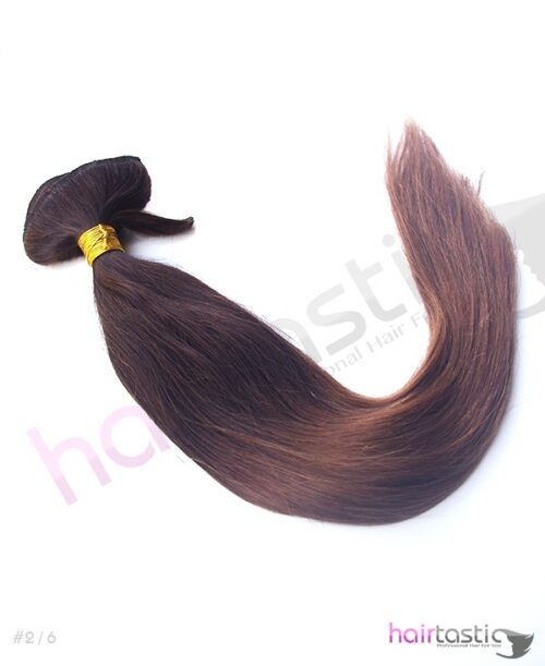 Mörbrun / Mellanbrun Dip Dye Ombre Clip on set