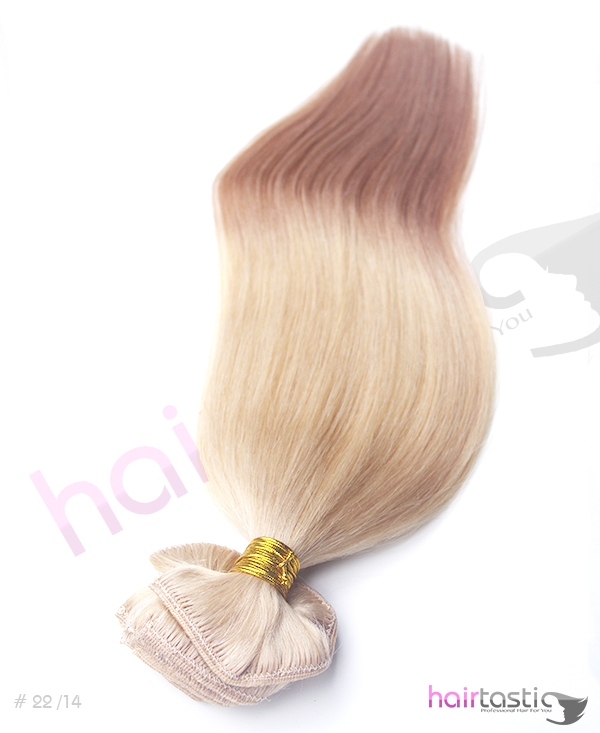 Blond / Ljusbrun Dip Dye Ombre Clip on set - Bild 2